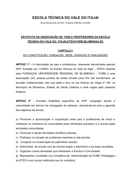 ESCOLA T&Eacute;CNICA DO VALE DO ITAJAI