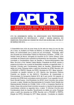 Ata da Assembleia Geral da APUR – 07/03/2012