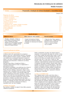 PROGRAMA DE FORMA&Ccedil;&Atilde;O DE GR&Ecirc;MIOS M&oacute;dulo