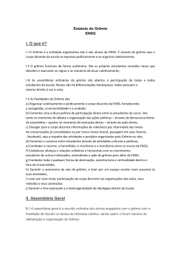 I. O que &eacute;? II. Assembleia Geral