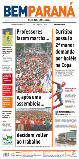 Professores fazem marcha... e, ap&oacute;s uma assembleia... decidem
