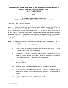 Estatuto CABMMA - Comiss&atilde;o Atl&eacute;tica Brasileira de MMA