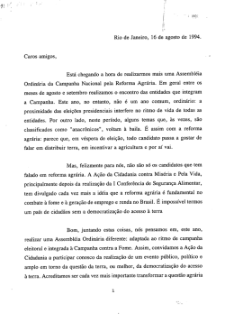 Arquivo em PDF - Dados e textos sobre a Luta pela Terra e a