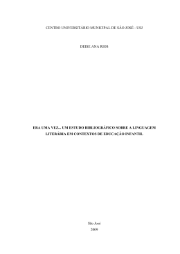 TCC - Era uma vez... Um estudo bibliogr&aacute;fico sobre a