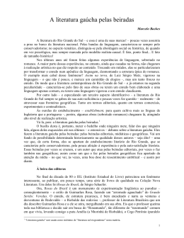 A literatura ga&uacute;cha pelas beiradas