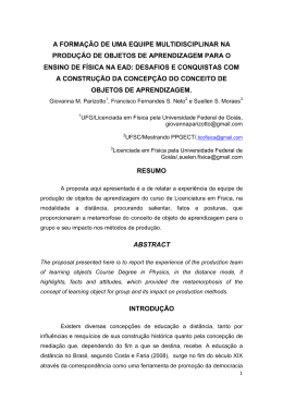 A formacao de uma equipe multidisciplinar na producacao de