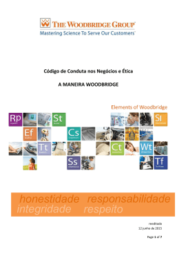 integridade respeito honestidade responsabilidade