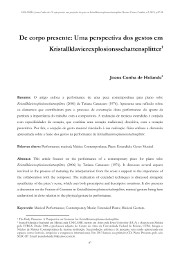 De corpo presente: Uma perspectiva dos gestos em