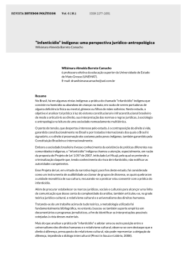 &ldquo;Infantic&iacute;dio&rdquo; ind&iacute;gena: uma perspectiva jur&iacute;dico