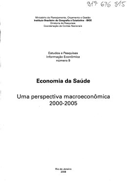 Uma perspectiva macroeconômica 2000-2005
