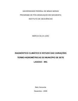 diagn&oacute;stico clim&aacute;tico e estudo das varia&ccedil;&otilde;es termo
