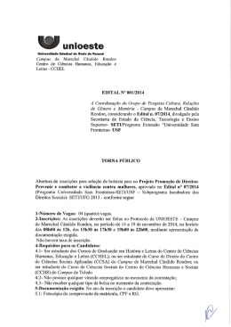 Edital - Unioeste