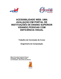 ACESSIBILIDADE WEB: UMA AVALIA&Ccedil;&Atilde;O EM PORTAL DE