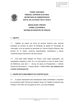 PODER JUDICI&Aacute;RIO TRIBUNAL SUPERIOR ELEITORAL