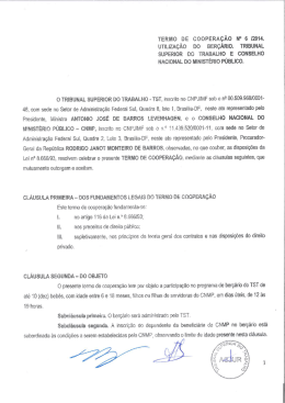 TERMO DE COOPERA&Ccedil;&Atilde;O N&ordm; e nom. UTILIZA&Ccedil;&Atilde;O DO BER&Ccedil;&Aacute;RIO