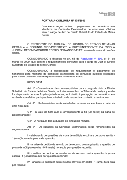 portaria-conjunta nº 152/2009 - Tribunal de Justiça de Minas Gerais