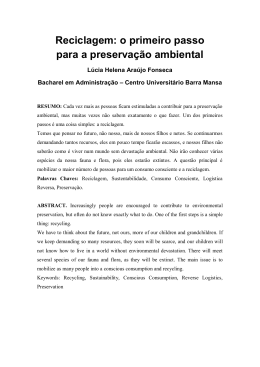 Reciclagem: o primeiro passo para a preserva&ccedil;&atilde;o ambiental