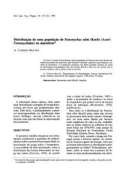 Distribuição de uma população de Panonychus ulmi (Koch) (Acari