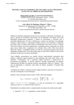 DIN&Acirc;MICA ESPA&Ccedil;O-TEMPORAL DE UMA POPULA&Ccedil;&Atilde;O COM