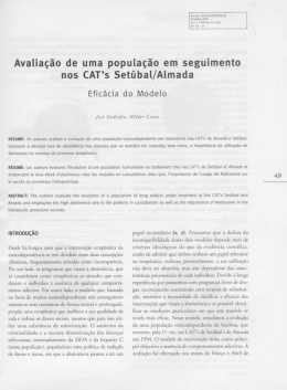 Avaliação de uma população em seguimento nos CAT`s