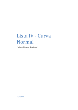 Lista IV - Curva Normal