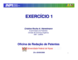 Patentes em Química - Exercícios