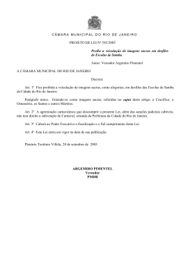 Projeto de Lei 543/2005 - Câmara Municipal do Rio de Janeiro