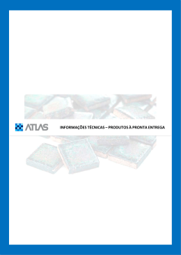 informações técnicas - produtos à pronta entrega