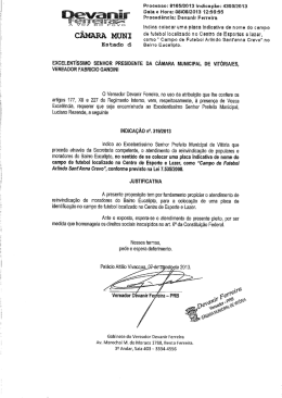 indice colecar uma placa indicativa de nente de campo