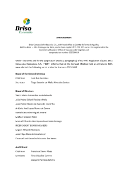 Announcement Under the terms and for the purposes of article 3