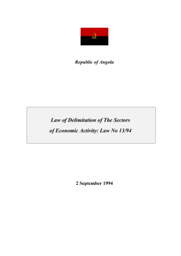 Law of Delimitation of the Sectors of Economic Activitiy