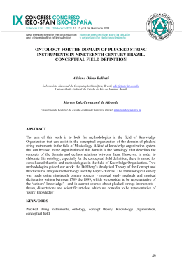 ontology for the domain of plucked string instruments in
