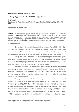A Gauge Approach for the S0(3,1) o, U(1) Group