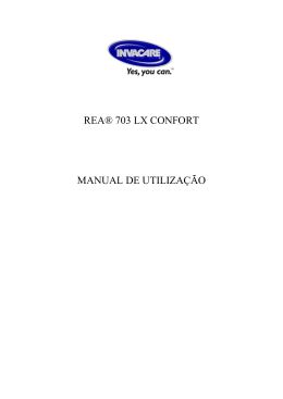 REA&reg; 703 LX CONFORT MANUAL DE UTILIZA&Ccedil;&Atilde;O