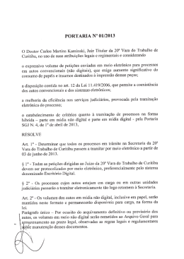 20&ordf; VT Curitiba - Portaria 1-2013
