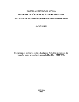 Demandas de mulheres junto &agrave; Justi&ccedil;a do Trabalho