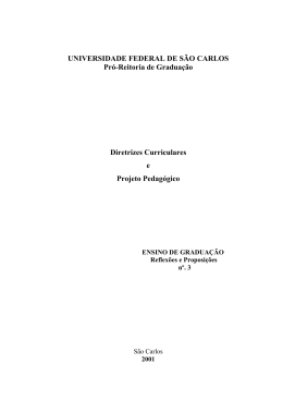 Diretrizes Curriculares e Projeto Pedag&oacute;gico