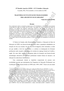 anped 25&ordf; reuni&atilde;o anual - Instituto Federal do Esp&iacute;rito Santo
