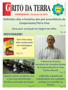 Jornal Fevereiro2013 - Cooperoeste Terra Viva