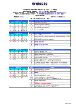calendário guará ii
