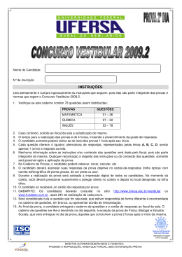 Prova do dia 15/06/2009