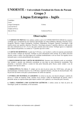 Grupo 3 Língua Estrangeira – Inglês
