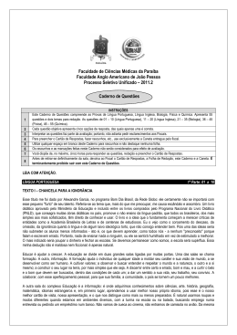 Prova 2011.2 - língua - Faculdade de Ciências Médicas da Paraíba