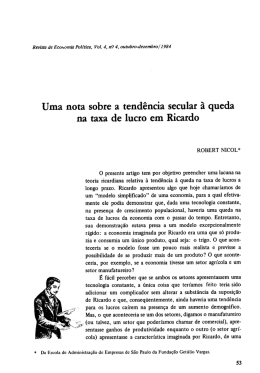 Uma nota sobre a tendência secular ã queda na taxa de lucro em