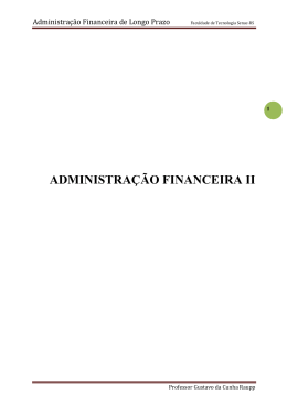 Administração de Finanças I