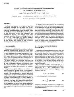 ARTIGO AN APPLICATION OF THE SIMPLEX OPTIMIZATION