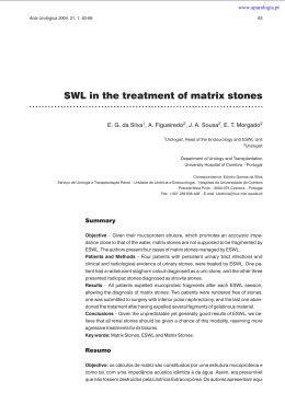 SWL in the treatment of matrix stones