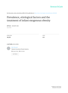 Prevalence, etiological factors and the treatment of infant
