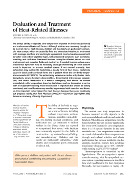 Evaluation and Treatment of Heat-Related Illnesses -