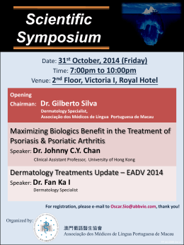Scientific Symposium - AMLPM - Associa&ccedil;&atilde;o dos M&eacute;dicos de